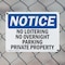 Signmission No Loitering No Overnight Parking Private Property OSHA Notice Sign, Plastic, 10in W x 7in L, 2PK OS-2PACK-NS-P-710-L-14694 - alternate 8